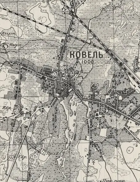 Стара карта Ковеля