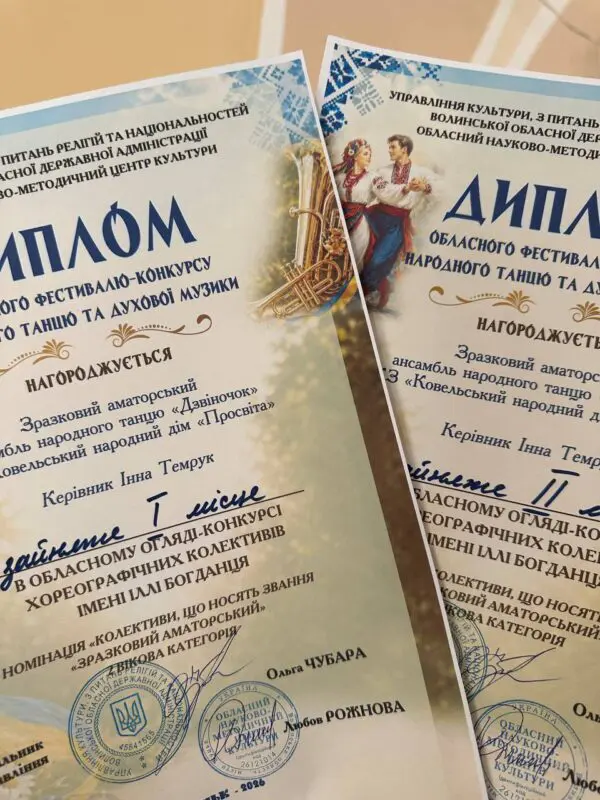Ковельські таланти здобули низку перемог на обласних конкурсах у Луцьку